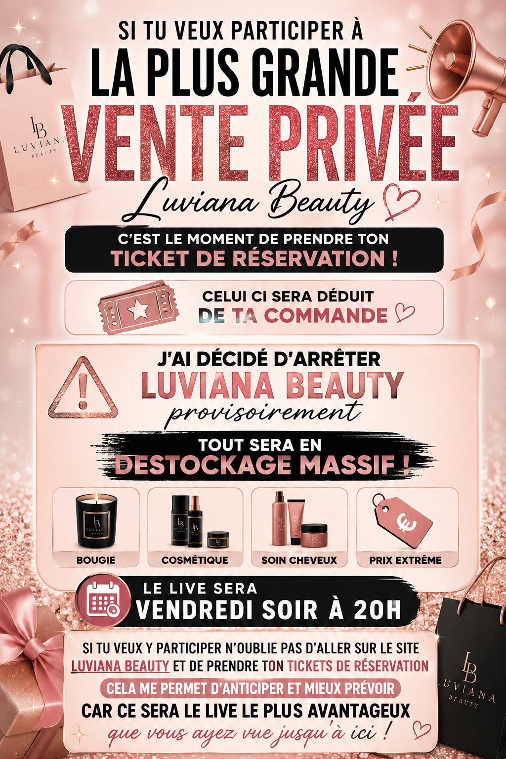Réservation live LuvianaBeauty
