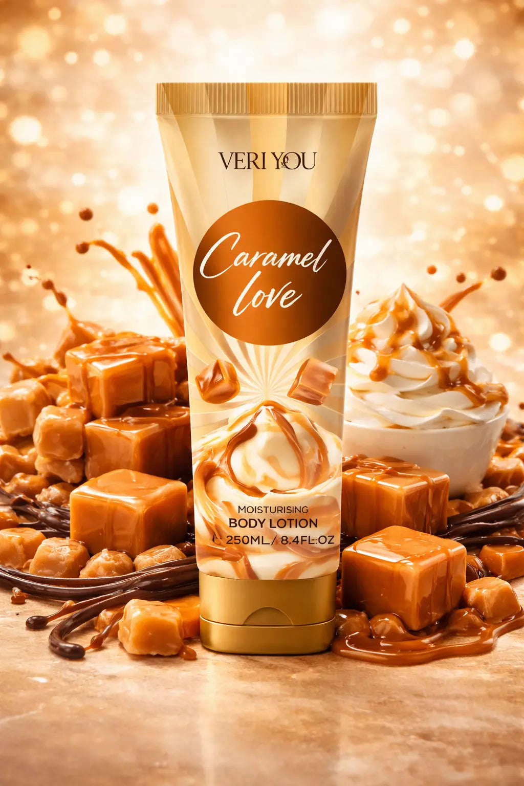 Lotion corps caramel gourmand LuvianaBeauty