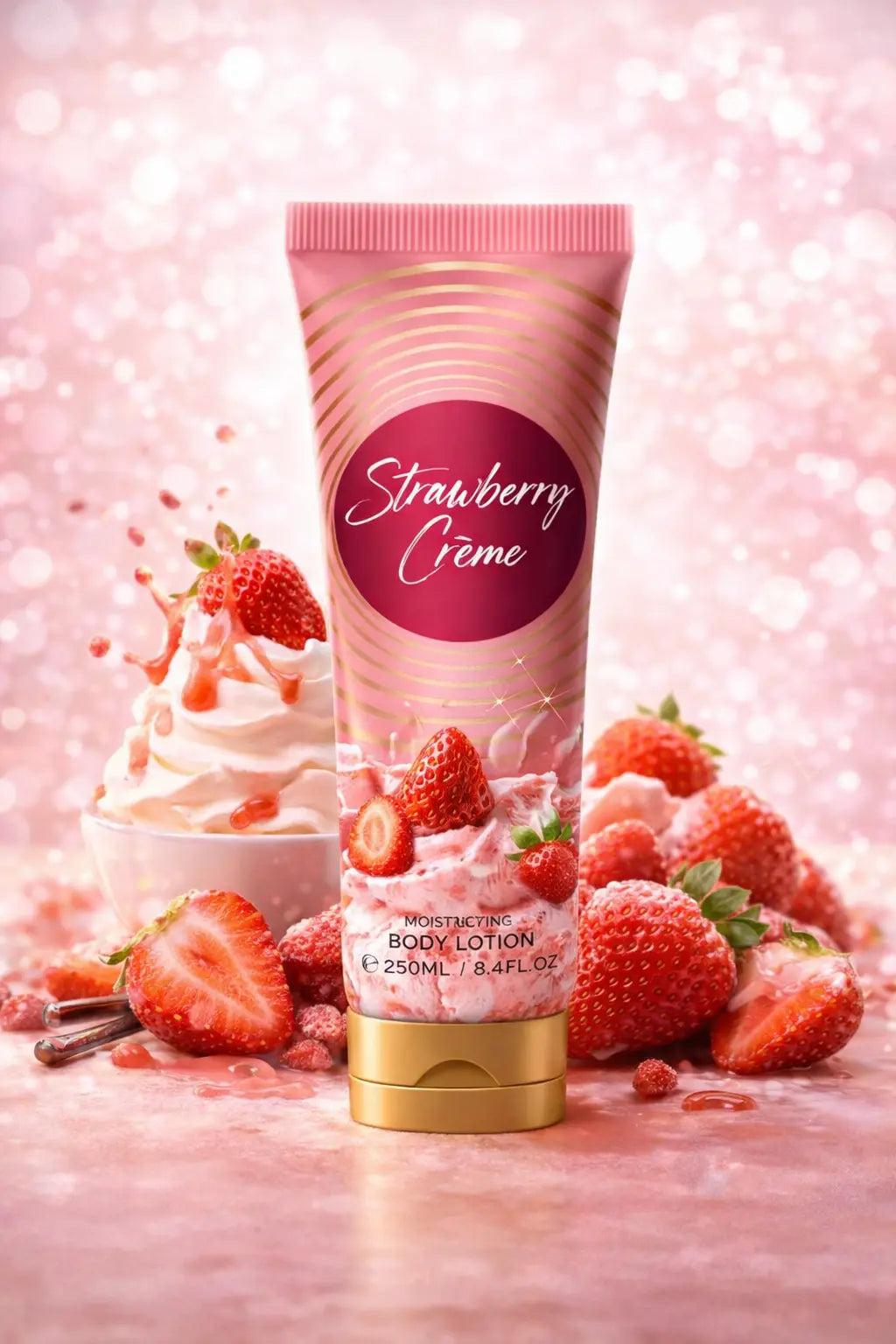 Lotion corps fraise chantilly LuvianaBeauty